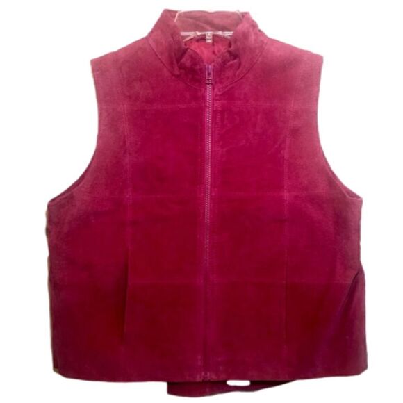 Arizona Jean Company Suede Vest in Hot Pink Women’s Large - Picture 1 of 6